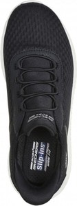Czarne buty sportowe Skechers z płaską podeszwą