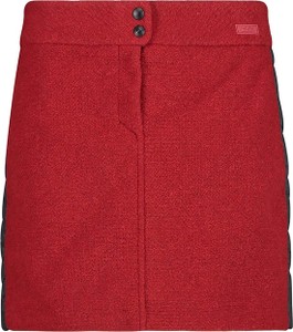 Czerwona spódnica CMP mini z wełny
