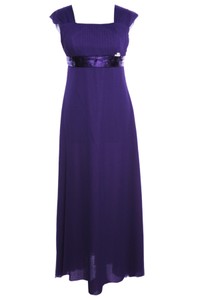 Fioletowa sukienka Fokus oversize z szyfonu w stylu casual
