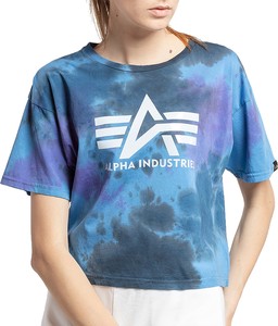 T-shirt Alpha Industries z krótkim rękawem z okrągłym dekoltem z bawełny