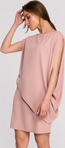Różowa sukienka Stylove prosta mini w stylu casual
