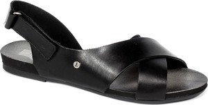 Czarne sandały Lemar ze skóry w stylu casual
