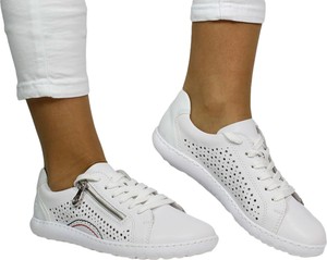 Buty sportowe Rieker w sportowym stylu sznurowane z płaską podeszwą