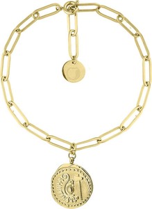 Manoki Pozłacana bransoletka łańcuch z antyczną monetą