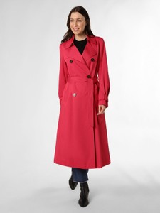 Czerwony płaszcz comma, w stylu casual długi bez kaptura