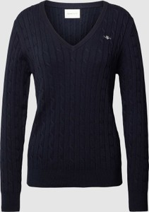 Granatowy sweter Gant z bawełny
