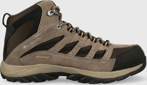Brązowe buty trekkingowe Columbia sznurowane