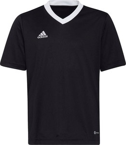 Czarna koszulka dziecięca Adidas dla chłopców z tkaniny