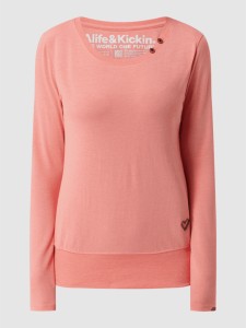 Różowa bluzka Alife And Kickin w stylu casual z bawełny