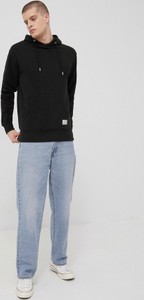Czarna bluza Solid z bawełny w stylu casual