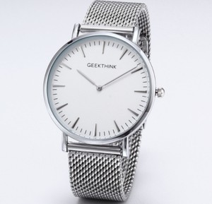 Zegarek premium GeekThink na srebrnej bransolecie