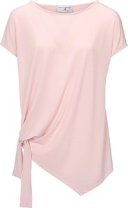 Różowa bluzka Heine w stylu casual z okrągłym dekoltem