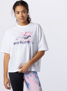 T-shirt New Balance z dzianiny z okrągłym dekoltem w sportowym stylu