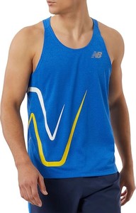 Niebieska koszulka New Balance z krótkim rękawem w sportowym stylu
