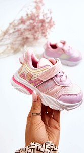Różowe buty sportowe dziecięce Pj2 sznurowane dla dziewczynek