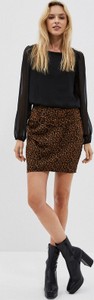 Brązowa spódnica Moodo.pl mini w stylu casual