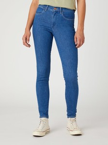Niebieskie jeansy Wrangler z bawełny w stylu klasycznym