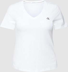 T-shirt Calvin Klein z okrągłym dekoltem z krótkim rękawem w stylu casual