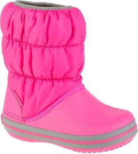 Różowe buty dziecięce zimowe Crocs dla dziewczynek