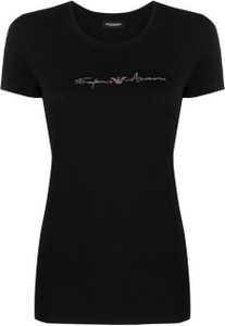T-shirt Emporio Armani z bawełny z okrągłym dekoltem z krótkim rękawem