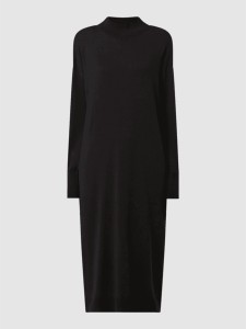 Czarna sukienka Esprit z długim rękawem z bawełny