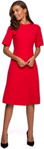 Czerwona sukienka Style z tkaniny kopertowa