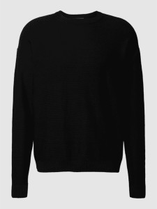 Czarny sweter Review z okrągłym dekoltem w stylu casual z dzianiny