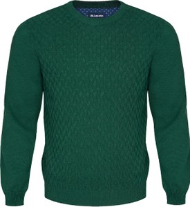 Zielony sweter M. Lasota z okrągłym dekoltem w stylu casual