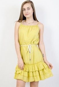 Żółta sukienka Olika rozkloszowana mini