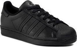 Czarne buty sportowe dziecięce Adidas sznurowane dla chłopców superstar