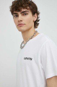 T-shirt Levis w młodzieżowym stylu z nadrukiem z krótkim rękawem