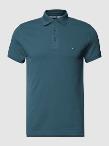 Niebieska koszulka polo Tommy Hilfiger z krótkim rękawem