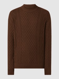 Brązowy sweter McNeal w stylu casual z bawełny