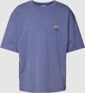 Fioletowy t-shirt Review z bawełny w stylu casual z krótkim rękawem