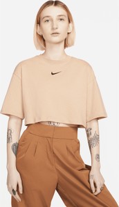 Bluzka Nike w sportowym stylu z okrągłym dekoltem z krótkim rękawem