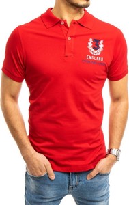 Czerwona koszulka polo Dstreet z krótkim rękawem
