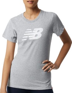 T-shirt New Balance w sportowym stylu z dzianiny