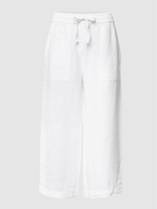 Moda Spodnie Spodnie lniane Brax Lniane spodnie taupe-w kolorze bia\u0142ej we\u0142ny Melan\u017cowy W stylu casual 