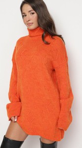 Pomarańczowy sweter born2be