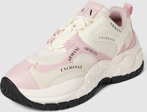 Buty sportowe Armani Exchange w sportowym stylu sznurowane na platformie
