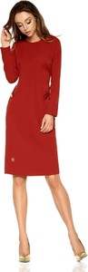Czerwona sukienka Lemoniade w stylu casual z długim rękawem midi