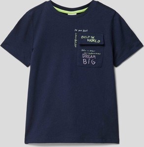 Granatowa koszulka dziecięca S.Oliver z bawełny