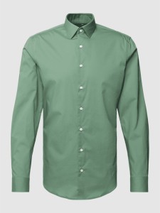 Zielona koszula Jake*s w stylu casual z klasycznym kołnierzykiem z bawełny