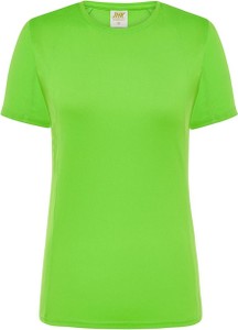 Zielona bluzka JK Collection z krótkim rękawem z okrągłym dekoltem w sportowym stylu