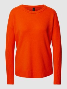 Pomarańczowy sweter Marc Cain w stylu casual z dzianiny