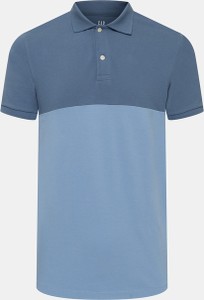 Niebieska koszulka polo Gap z krótkim rękawem w stylu casual
