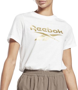 T-shirt Reebok z okrągłym dekoltem w sportowym stylu z krótkim rękawem