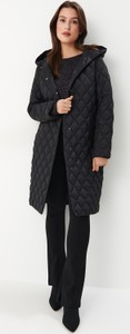 Czarny płaszcz Mohito w stylu casual bez kaptura krótki