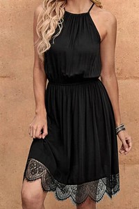 Czarna sukienka IVET mini