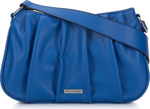 Niebieska torebka Wittchen matowa w wakacyjnym stylu średnia
